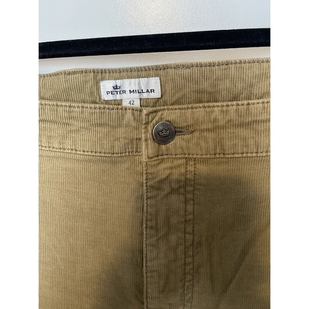 Peter Millar Pants Mens 42x28 Brown Corduroy Crown Casual Preppy Work Traveling